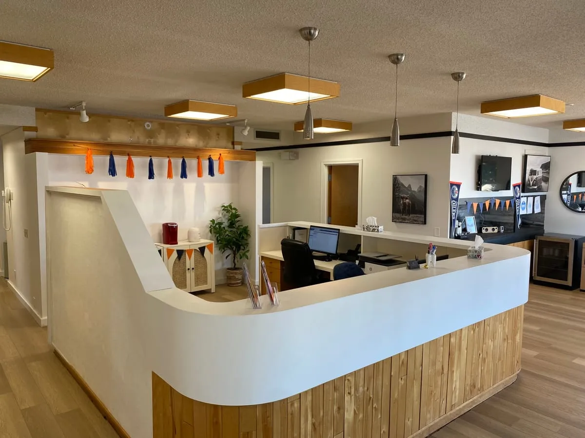 Reception area at Redwater Dental Clinic